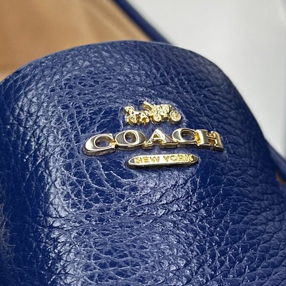 COACH Marley Driver Blue Slip On Loafers Flats‎ Pebbled Leather G4835 Size 8B US - Picture 12 of 15